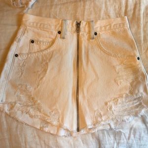 LF Carmar White Denim Skirt